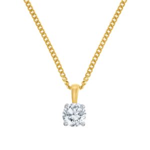 Solitaire diamond pendant