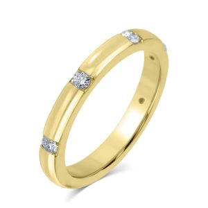 Seven stone all round brilliant cut diamond ring 0.28ct