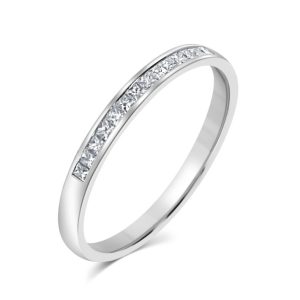 Princess cut diamond half eternity band 0.20ct