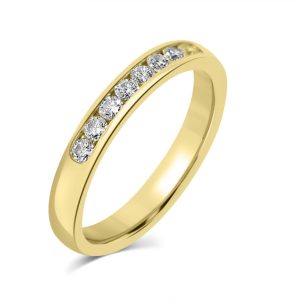 Round brilliant cut diamond half eternity ring 0.50ct