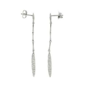 White gold "bamboo" diamond drop earrings 0.72ct by Chimento