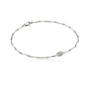 White gold "bamboo" diamond bracelet by Chimento