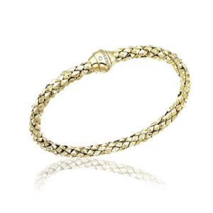 Yellow gold "Stretch" bracelet 0.01ct by Chimento