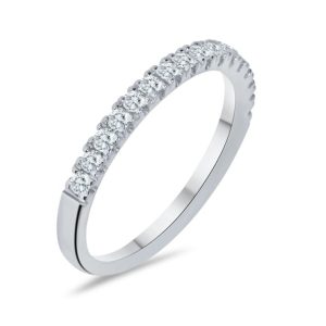 Round brilliant cut diamond half eternity ring 0.36ct