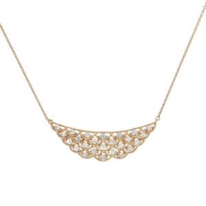 Rose gold diamond necklace 0.91ct