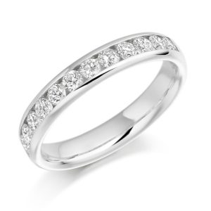 Round brilliant cut diamond half eternity ring 0.66ct