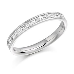 Baguette cut diamond half eternity 0.50ct