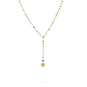 18ct yellow gold Africa Gemstone lariat