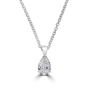 Pear shaped diamond pendant