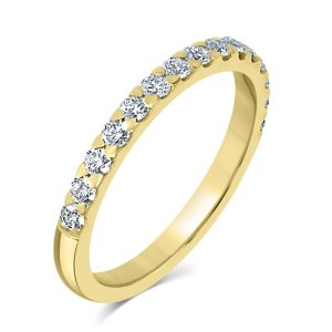 Round brilliant cut diamond half eternity ring 0.36ct