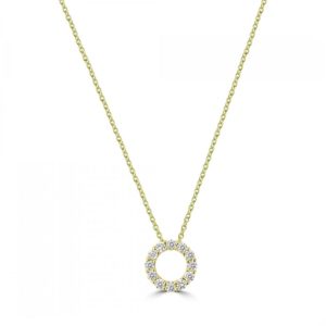 Diamond circle "9mm" pendant 0.27ct