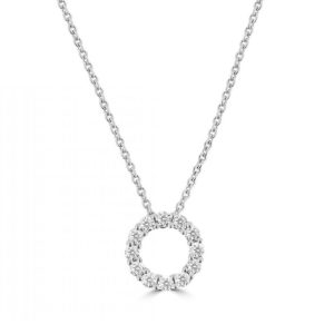 Diamond circle "9mm" pendant 0.27ct