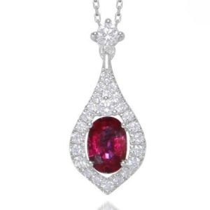 Ruby and diamond pendant