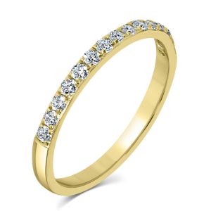 Round brilliant cut diamond half eternity ring 0.27ct
