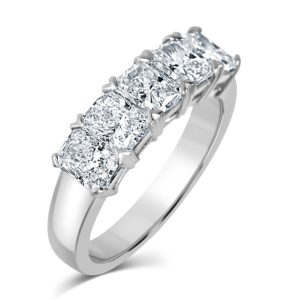 Radiant cut diamond eternity ring 2.11ct