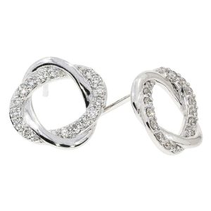 Interlocking diamond stud earrings 0.31ct
