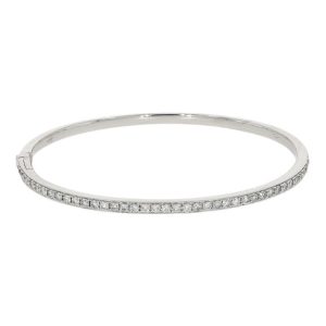 Round brilliant cut diamond bangle 1.20ct