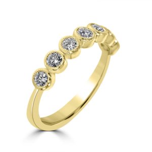 Seven stone all round brilliant cut diamond ring 0.58ct