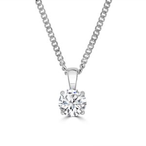 Solitaire diamond pendant