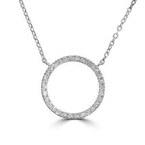 Diamond circle pendant 0.11ct