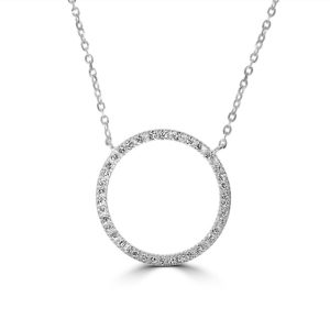 Diamond circle pendant 0.17ct