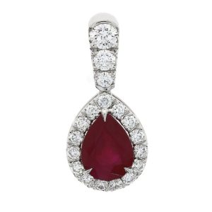 Ruby and diamond pendant