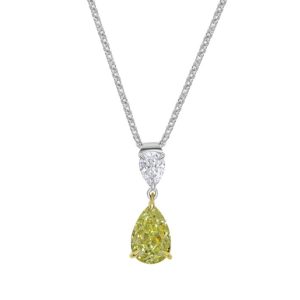Yellow diamond pendant 2.90ct