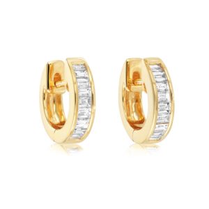 Diamond "huggy" hoop earrings 0.43ct