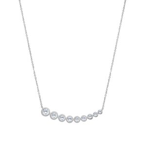 Diamond "curved row" pendant 0.65ct