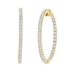 Diamond 30mm hoop earrings 0.93ct