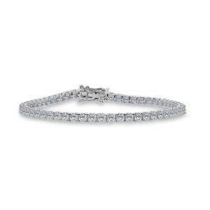 Round brilliant cut diamond line bracelet 5.00ct
