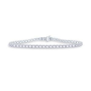 Round brilliant cut diamond line bracelet 6.00ct