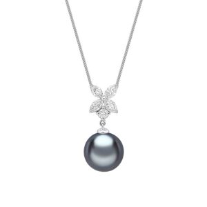 Tahitian pearl and diamond pendant