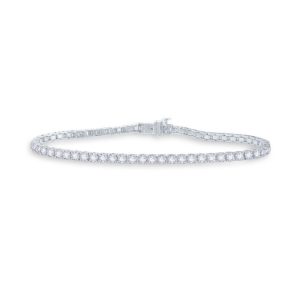 Round brilliant cut diamond line bracelet 4.00ct