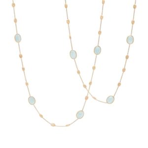 Marco Bicego "Siviglia" Aquamarine long necklace 36"
