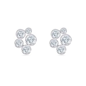 Diamond "bubble" stud earrings 1.88ct