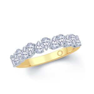 Pear shaped diamond eternity ring 1.00ct