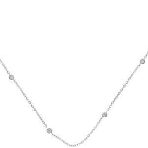 Diamond "by the yard" charm necklace 0.11ct