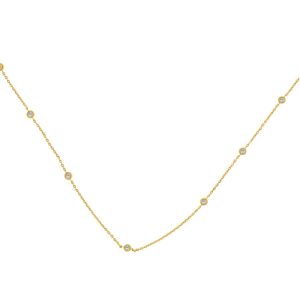 Diamond "by the yard" charm necklace 0.11ct