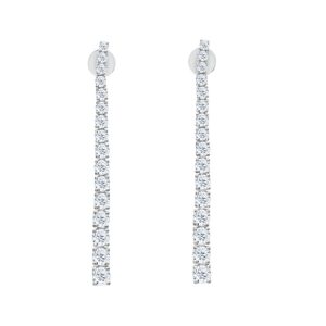 Diamond "line" drop earrings 2.37ct
