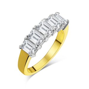 Emerald cut diamond ring 1.95ct