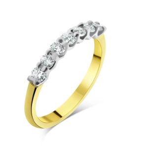 Seven stone diamond eternity ring 0.50ct