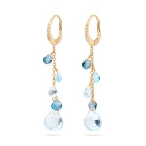 Marco Bicego "Paradise" blue topaz drop earrings