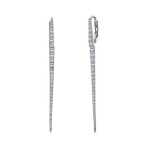 Diamond "icicle" drop earrings