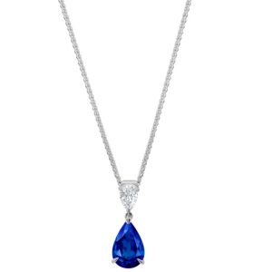 Sapphire and diamond pendant
