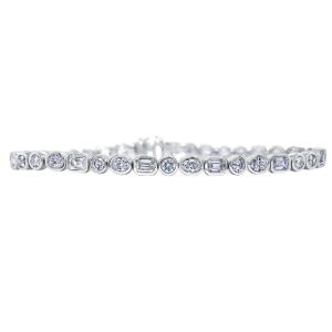 Mixed cut diamond bracelet 5.39ct