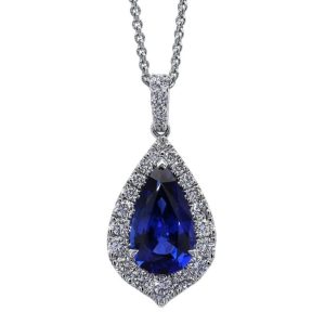 Sapphire and diamond pendant