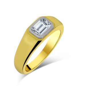 Emerald cut "chunky" diamond ring