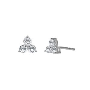 Diamond "trefoil" stud earrings 0.46ct
