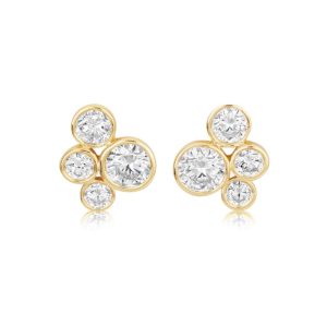 Diamond "bubble" stud earrings 0.80ct